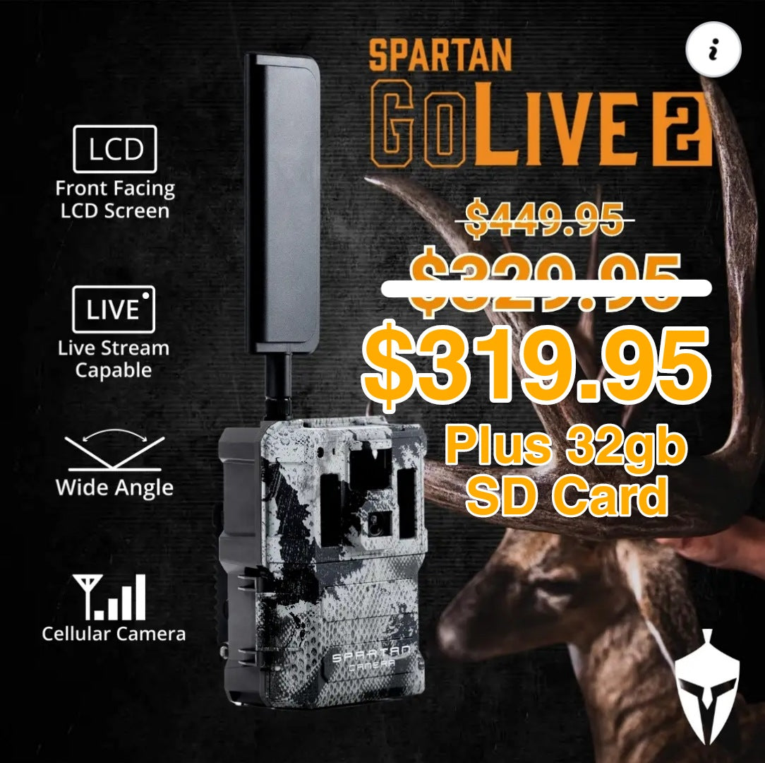 Spartan Golive 2 Live Stream Cellular Trail Camera With 32GB Mico SD C