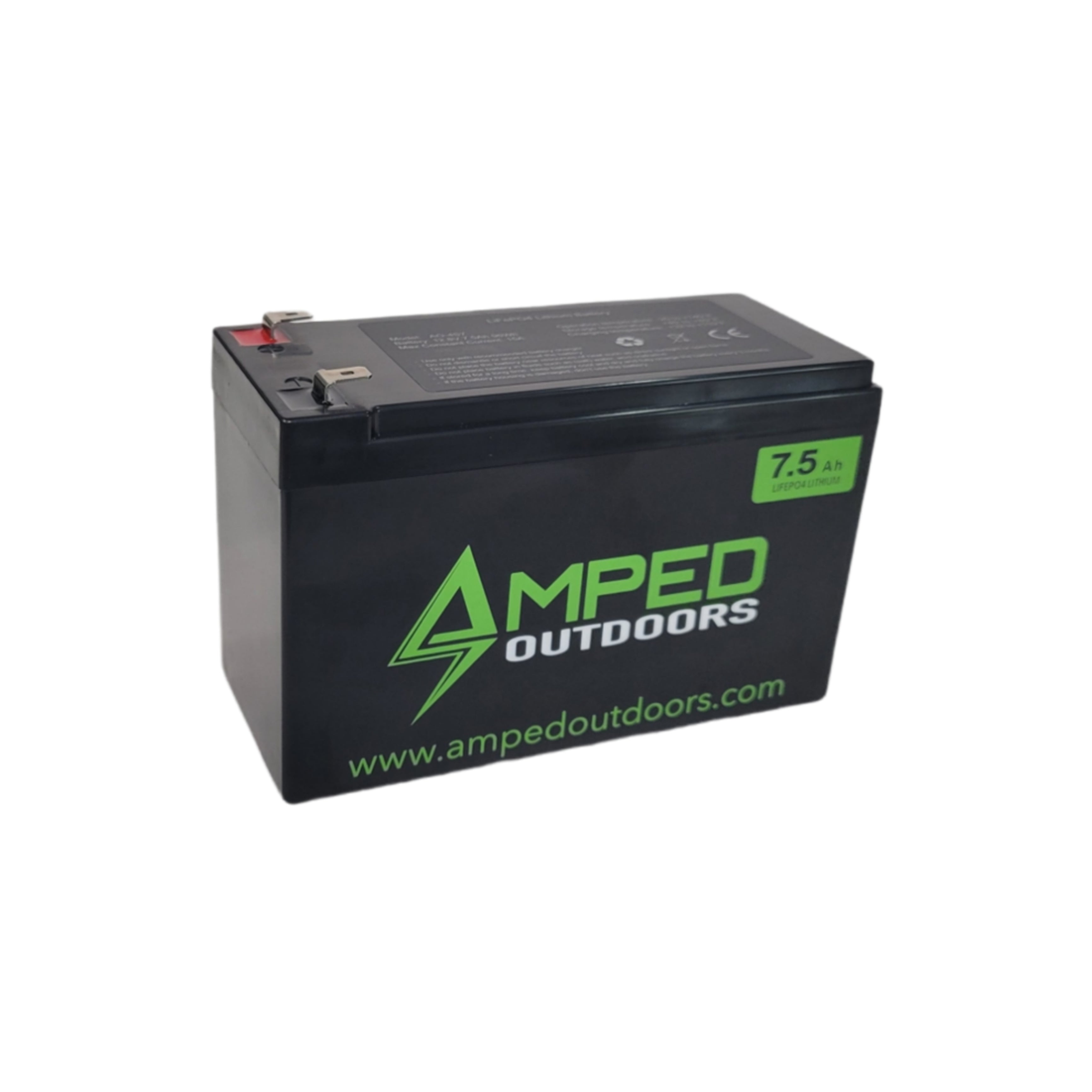 Amped Outdoors 7.5ah Lithium Rechargeable Battery